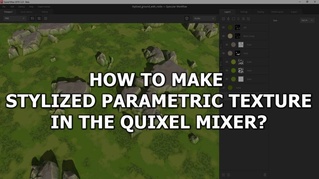Quixel Mixer stylized procedure texture. How to create?