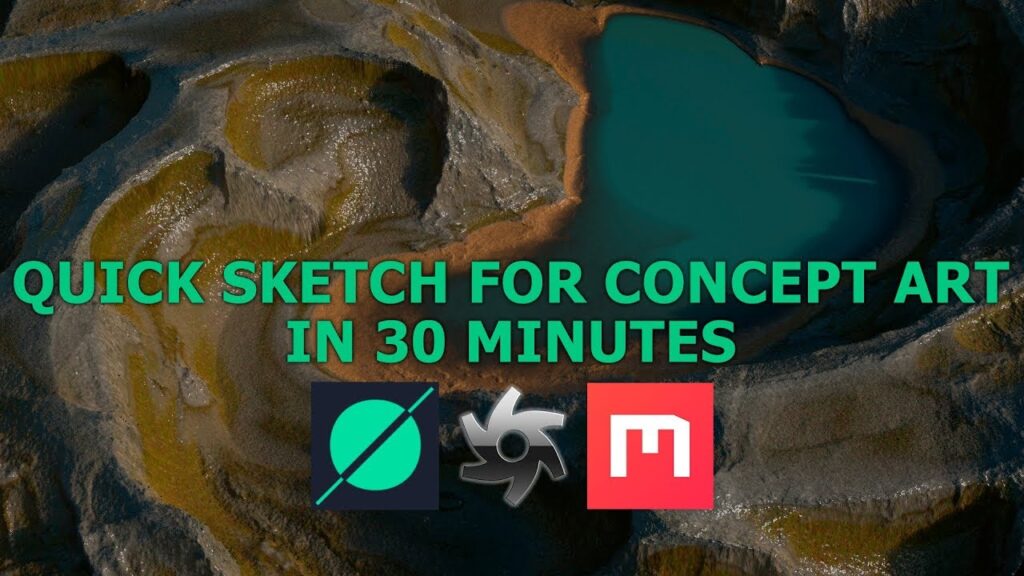 World Creator 2.1.0. Quick sketch for concept art. Texturing in Quixel Mixer. Octane Render.
